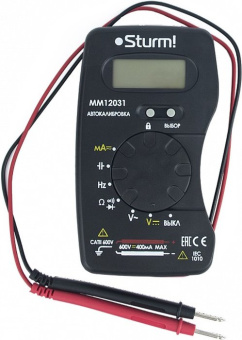 Мультиметр Sturm! MM12031 цифровой черный - купить недорого с доставкой в интернет-магазине