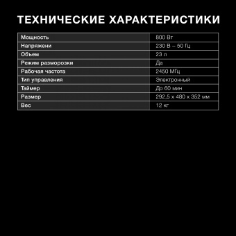 Микроволновая Печь Hyundai HYM-D2078 23л. 800Вт черный/серебристый - купить недорого с доставкой в интернет-магазине