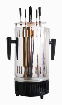 Шашлычница электрическая Kitfort КТ-1405 900Вт серебристый - купить недорого с доставкой в интернет-магазине