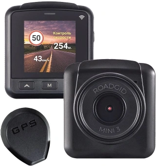 Видеорегистратор Roadgid Mini 3 GPS Wi-Fi черный 2Mpix 1080x1920 1080p 170гр. GPS JIELI5601 - купить недорого с доставкой в интернет-магазине
