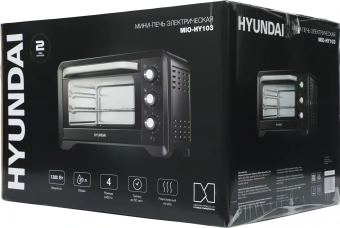 Мини-печь Hyundai MIO-HY103 20л. 1380Вт черный - купить недорого с доставкой в интернет-магазине