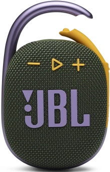 Колонка порт. JBL Clip 4 зеленый 5W 1.0 BT 15м 500mAh (JBLCLIP4GRN) - купить недорого с доставкой в интернет-магазине