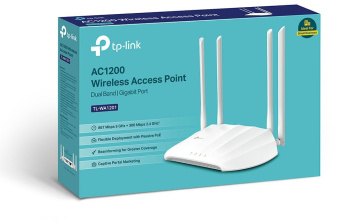 Точка доступа TP-Link TL-WA1201 AC1200 10/100/1000BASE-TX белый - купить недорого с доставкой в интернет-магазине