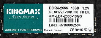 Память DDR4 16GB 2666MHz Kingmax KM-LD4-2666-16GS RTL PC4-21300 CL19 DIMM 288-pin 1.2В Ret - купить недорого с доставкой в интернет-магазине