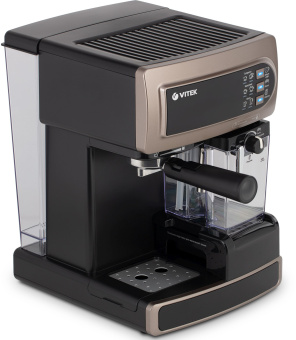 Кофеварка рожковая Vitek VT-1517 BN 1238Вт коричневый/черный - купить недорого с доставкой в интернет-магазине