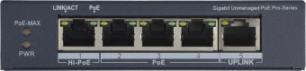 Коммутатор Hikvision DS-3E0505HP-E 5x1Гбит/с 3PoE+ 1PoE++ 60W неуправляемый - купить недорого с доставкой в интернет-магазине