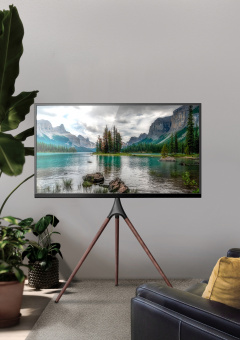 Подставка для телевизора Cactus CS-ST1246BKWN черный/орех 45"-65" макс.32кг напольный - купить недорого с доставкой в интернет-магазине