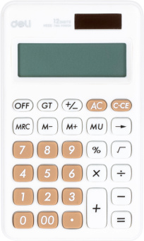 Калькулятор карманный Deli EM120WHITE белый 12-разр. - купить недорого с доставкой в интернет-магазине