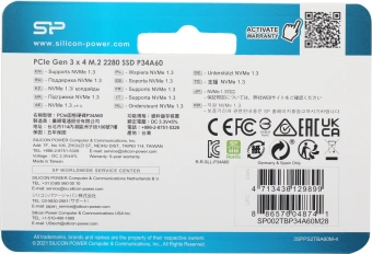 Накопитель SSD Silicon Power PCIe 3.0 x4 2TB SP002TBP34A60M28 M-Series M.2 2280 - купить недорого с доставкой в интернет-магазине