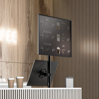 Кронштейн для мониторов Onkron D208E черный 13"-34" макс.16кг настольный поворот и наклон - купить недорого с доставкой в интернет-магазине