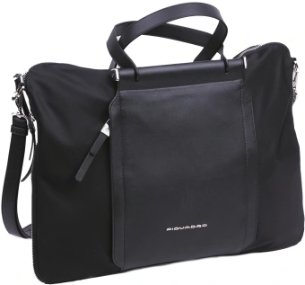 Деловая сумка женская Piquadro Lyra CA4021W92T/N с отделением для ноутбука черный ткань/натур.кожа - купить недорого с доставкой в интернет-магазине