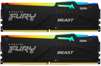 Память DDR5 2x16GB 6000MHz Kingston KF560C36BBE2AK2-32 Fury Beast RGB RTL Gaming PC5-48000 CL36 DIMM 288-pin 1.35В single rank с радиатором Ret - купить недорого с доставкой в интернет-магазине
