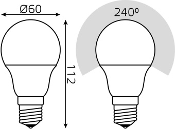 Лампа светодиодная Gauss 102502210-M 10Вт цок.:E27 груша 220B 4100K св.свеч.бел.нейт. A60 (упак.:1шт) - купить недорого с доставкой в интернет-магазине