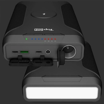 Мобильный аккумулятор TopON TOP-X73 72000mAh QC3.0/PD3.0/Qi 180W 5A USB-A/2xUSB-C беспров.зар. черный (103073) - купить недорого с доставкой в интернет-магазине