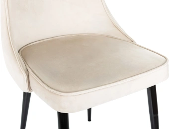 Стул для дома Бюрократ CH-K4_2 комплект 2шт бежевый Holland 06 металл черный на ножках (CH-K4_1/HL07_2) - купить недорого с доставкой в интернет-магазине