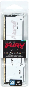 Память DDR5 32GB 5600MHz Kingston KF556C36BWEA-32 Fury Beast White Expo RGB RTL Gaming PC5-44800 CL36 DIMM 288-pin 1.25В kit single rank с радиатором Ret - купить недорого с доставкой в интернет-магазине