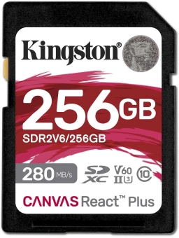 Флеш карта SDXC 256GB Kingston SDR2V6/256GB Canvas React Plus w/o adapter - купить недорого с доставкой в интернет-магазине