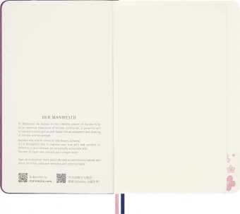Блокнот Moleskine LIMITED EDITION SAKURA LESU08QP062BOX 130х210мм обложка текстиль 176стр. нелинованный подар.кор. синий 2025 - купить недорого с доставкой в интернет-магазине