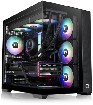 Корпус Thermaltake View 380 TG ARGB черный без БП ATX 6x120mm 2x140mm 1x200mm 2xUSB3.0 audio bott PSU - купить недорого с доставкой в интернет-магазине