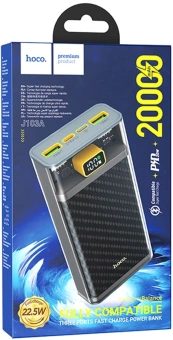 Мобильный аккумулятор Hoco J103A 20000mAh 2A серый (88948) - купить недорого с доставкой в интернет-магазине