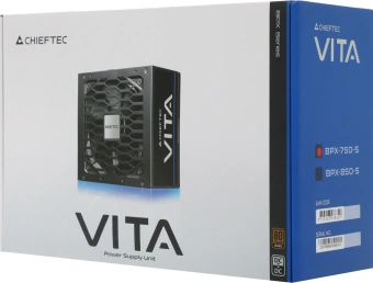 Блок питания Chieftec ATX 750W Vita BPX-750-S Gen.5 half mod 80+ bronze (20+4pin) APFC 120mm fan 6xSATA RTL - купить недорого с доставкой в интернет-магазине