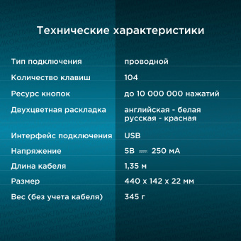 Клавиатура Оклик 90M черный USB - купить недорого с доставкой в интернет-магазине