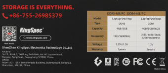 Память DDR4 8GB 3200MHz Kingspec KS3200D4M13508G RTL PC4-25600 CL19 DIMM 288-pin 1.2В single rank с радиатором Ret - купить недорого с доставкой в интернет-магазине