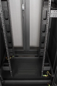 Шкаф серверный Lanmaster (TWT-CBB-42U-8X10-P1) напольный 42U 800x1000мм пер.дв.перфор. задн.дв.перфор.2-хст. 2 бок.пан. 800кг черный - купить недорого с доставкой в интернет-магазине