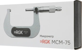 Микрометр RGK MCM-75 гладкий (МК) разм.шага 0.01мм серый черный (756983) - купить недорого с доставкой в интернет-магазине
