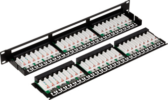 Патч-панель Lanmaster TWT-PP48/1U-U6 19" 1U 48xRJ45 кат.6 UTP - купить недорого с доставкой в интернет-магазине