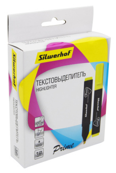 Текстовыделитель Silwerhof Prime 108035-05 скошенный пиш. наконечник 1-4мм желтый коробка - купить недорого с доставкой в интернет-магазине
