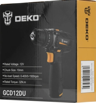 Дрель-шуруповерт Deko GCD12DU аккум. патрон:быстрозажимной (063-4039) - купить недорого с доставкой в интернет-магазине
