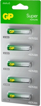 Батарея GP Super Alkaline 24AA21-2CRSC5 AAA (5шт) спайка - купить недорого с доставкой в интернет-магазине
