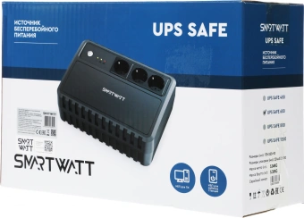 Источник бесперебойного питания Smartwatt Safe 360Вт 600ВА черный - купить недорого с доставкой в интернет-магазине