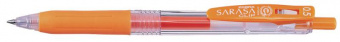 Ручка гелев. автоматическая Zebra Sarasa Clip (14319) d=0.5мм оран. черн. сменный стержень линия 0.3мм резин. манжета оранжевый - купить недорого с доставкой в интернет-магазине