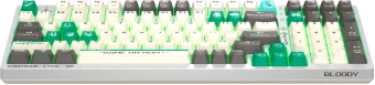 Клавиатура A4Tech Bloody S98 Pixels Green механическая белый/бежевый USB for gamer LED (S98) - купить недорого с доставкой в интернет-магазине