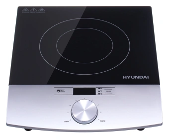 Плита Индукционная Hyundai HYC-0102 серебристый/черный стеклокерамика (настольная) - купить недорого с доставкой в интернет-магазине