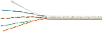 Кабель информационный Cabeus UTP-4P-Cat.5e-SOLID-GY кат.5E U/UTP LSZH внутренний 305м серый - купить недорого с доставкой в интернет-магазине