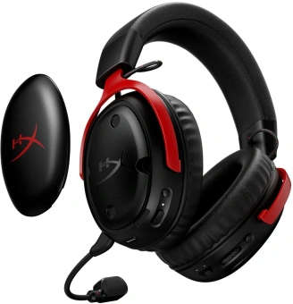 Наушники с микрофоном HyperX Cloud III S Wireless черный/красный 0.5м мониторные BT оголовье (A59Z0AA) - купить недорого с доставкой в интернет-магазине