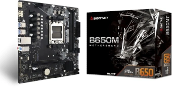 Материнская плата Biostar B650MT Socket AM5 AMD B650 2xDDR5 mATX AC`97 8ch(7.1) GbLAN RAID+HDMI+DP - купить недорого с доставкой в интернет-магазине