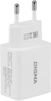 Сетевое зар./устр. Digma DGW2D 20W 3A+1A (PD+QC) USB-C/USB-A универсальное белый (DGW2D0F110WH) - купить недорого с доставкой в интернет-магазине