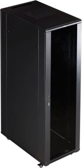 Шкаф серверный Lanmaster (TWT-CBB-32U-6X10-G1) напольный 32U 600x1000мм пер.дв.стекл задн.дв.двуст. 2 бок.пан. 800кг черный - купить недорого с доставкой в интернет-магазине