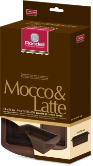 Форма для выпечки Rondell Mocco&Latte RDF-446 прямоуг. 14x22см сталь/силикон коричневый - купить недорого с доставкой в интернет-магазине