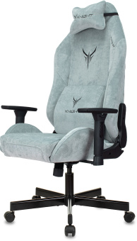 Кресло игровое Knight N1 Fabric серо-голубой Light-28 с подголов. крестов. металл - купить недорого с доставкой в интернет-магазине
