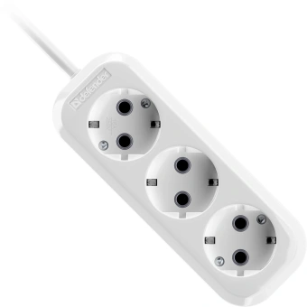 Сетевой удлинитель Defender R330 1.5м (3 розетки) белый (пакет ПЭ) - купить недорого с доставкой в интернет-магазине