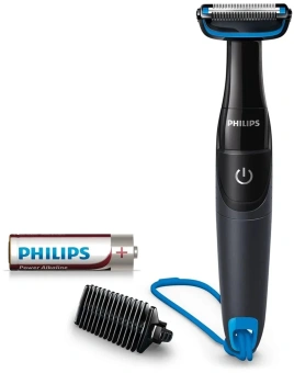 Триммер Philips Series 1000 BG1024/16 черный/голубой (насадок в компл:1шт) - купить недорого с доставкой в интернет-магазине