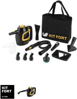 Пароочиститель ручной Kitfort КТ-930 900Вт черный/фиолетовый - купить недорого с доставкой в интернет-магазине