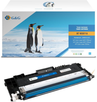 Картридж лазерный G&G GG-W2071A (есть ограничения по прошивке) голубой (700стр.) для HP Color Laser MFP 179fnw/178nw/150nw - купить недорого с доставкой в интернет-магазине