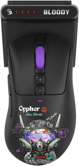 Мышь A4Tech Bloody R73 Ultra Duo черный/рисунок оптическая 20000dpi беспров. USB-C 7but (R73 ULTRA DUO CYPHER GHOST) - купить недорого с доставкой в интернет-магазине