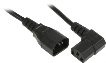 Шнур питания Hyperline PWC-IEC13A-IEC14-3.0-BK C13-С14 проводник.:3x1.0мм2 3м 10А (упак.:1шт) черный - купить недорого с доставкой в интернет-магазине